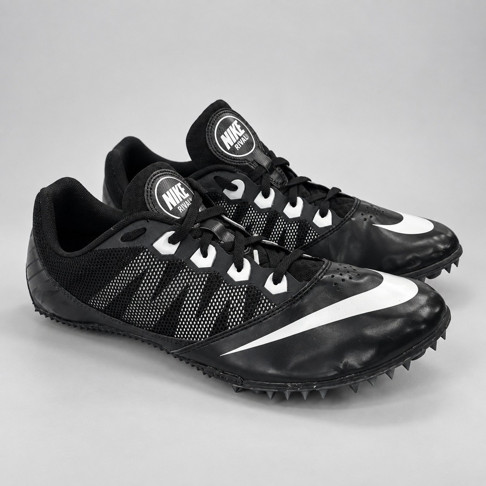 Nike Zoom Rival S 7 Track Spikes Mens 12 Black White Racing Cleats 616313-001